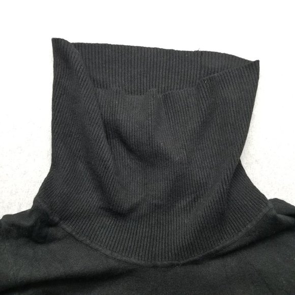Hooked Up Sweater Womens Small Black Long Sleeve Turtleneck Rayon Blend - Picture 6 of 9